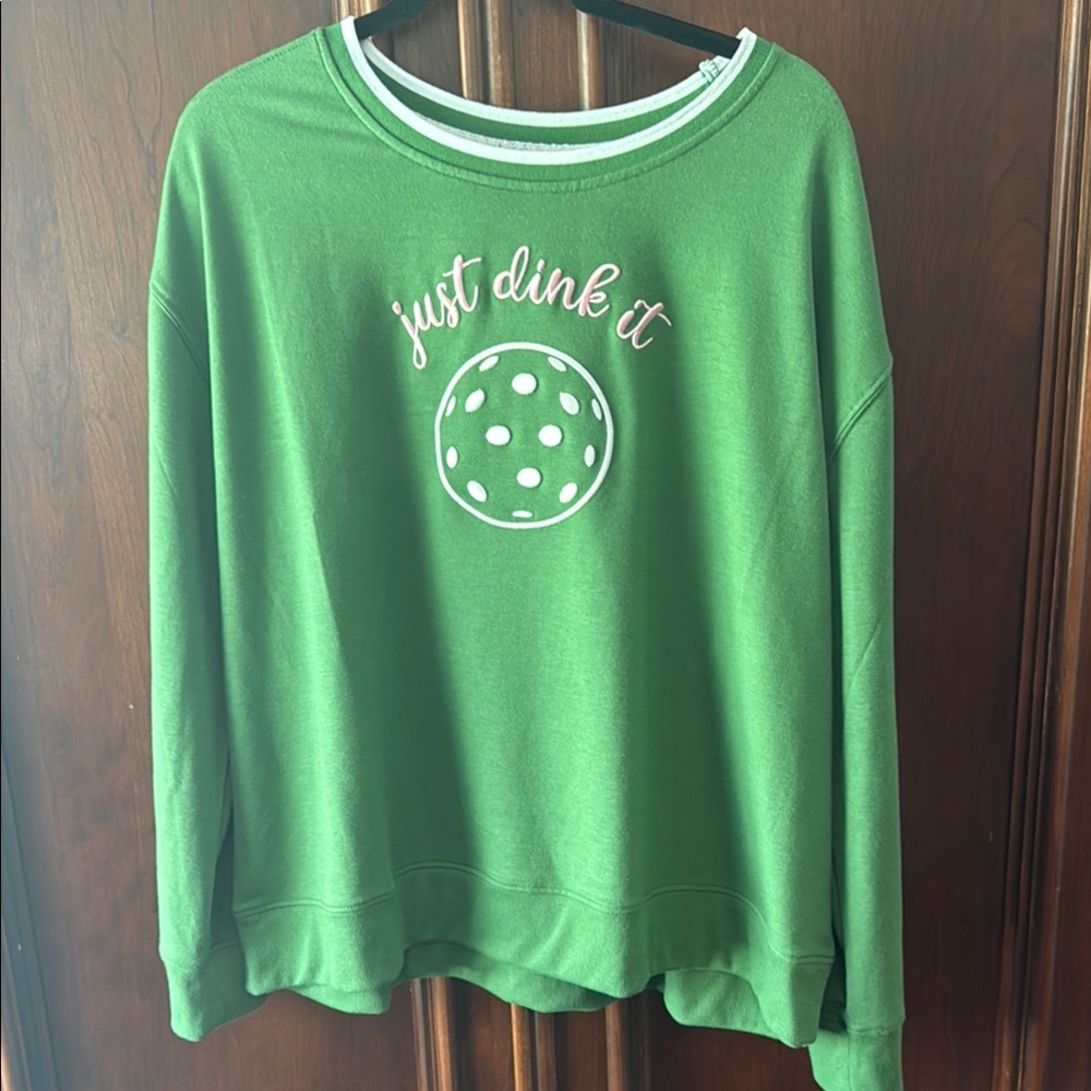 Jane and Delancey Green Sweatshirt